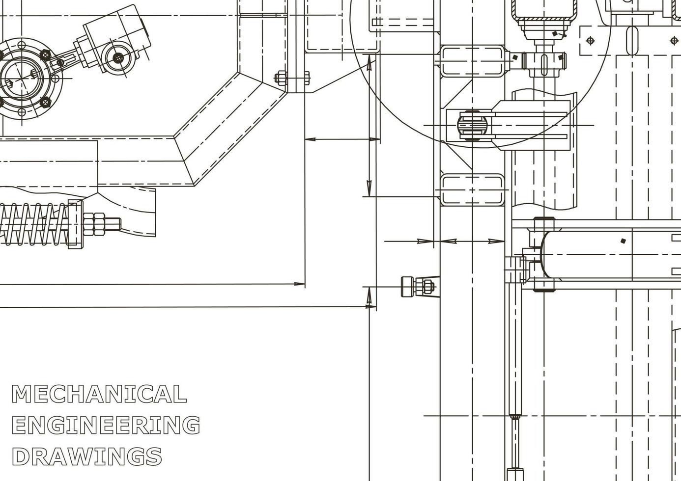 Vector banner. Engineering drawing. Mechanical instrument making