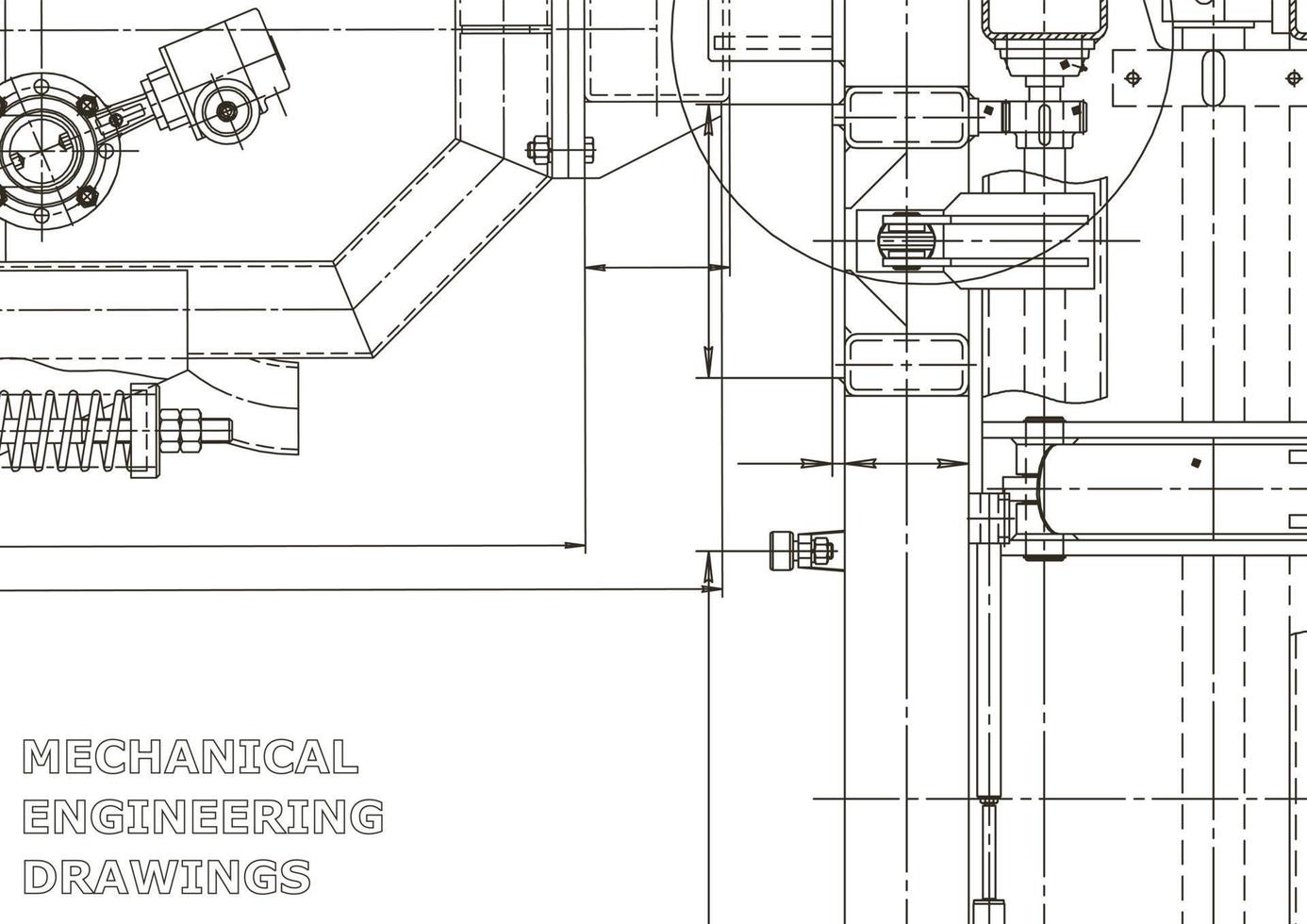 banner de vector. dibujo de ingeniería. fabricación de instrumentos mecánicos vector