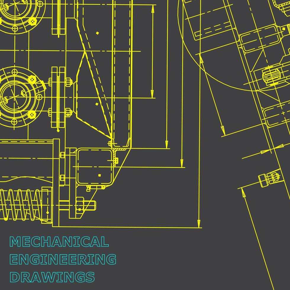 Blueprint. Vector engineering illustration. Computer aided design systems