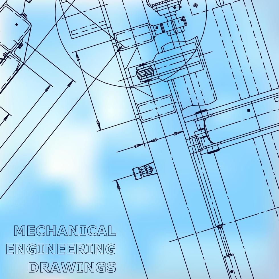 plano, bosquejo. Ilustración de ingeniería vectorial. portada, volante, pancarta, fondo vector