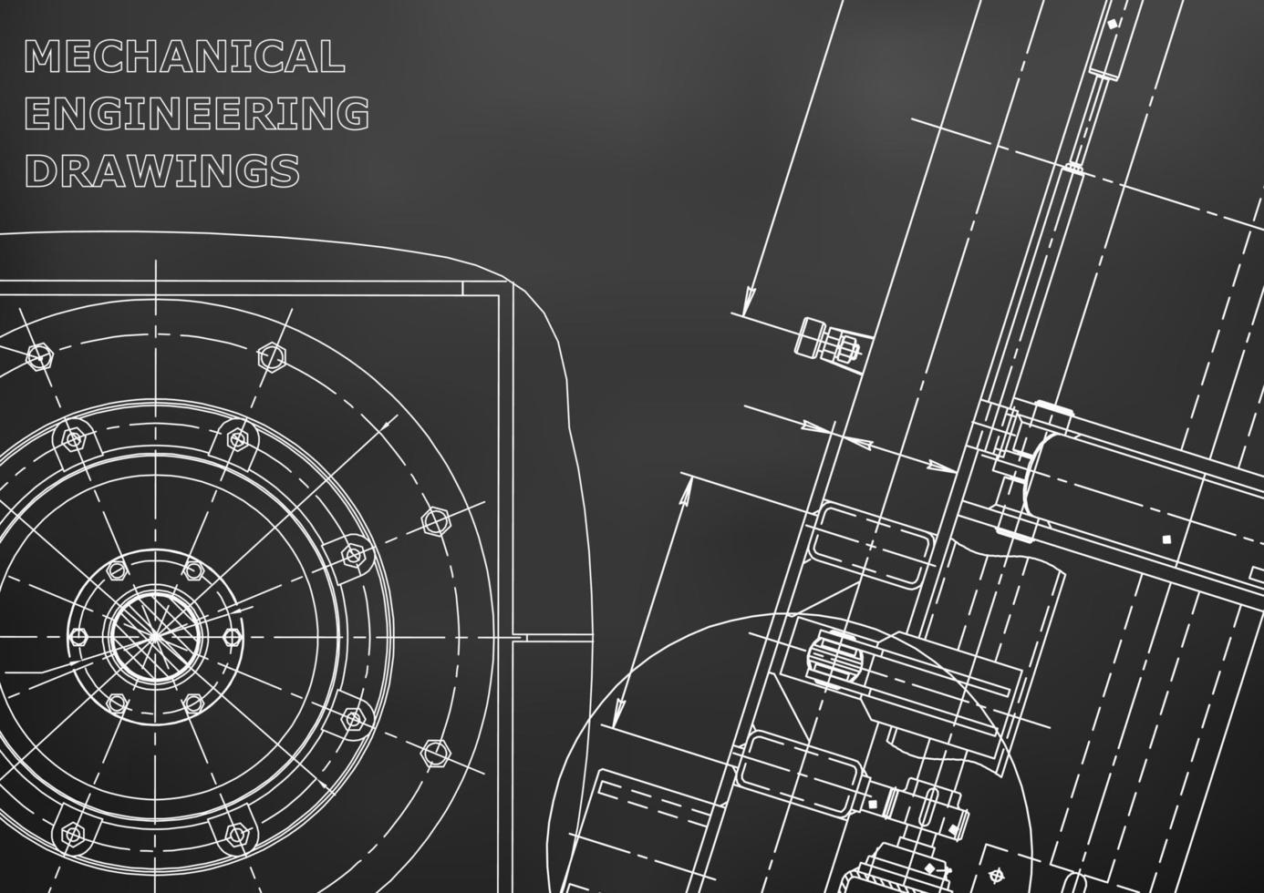 Blueprint, Sketch. Vector engineering illustration. Cover, flyer, banner, background