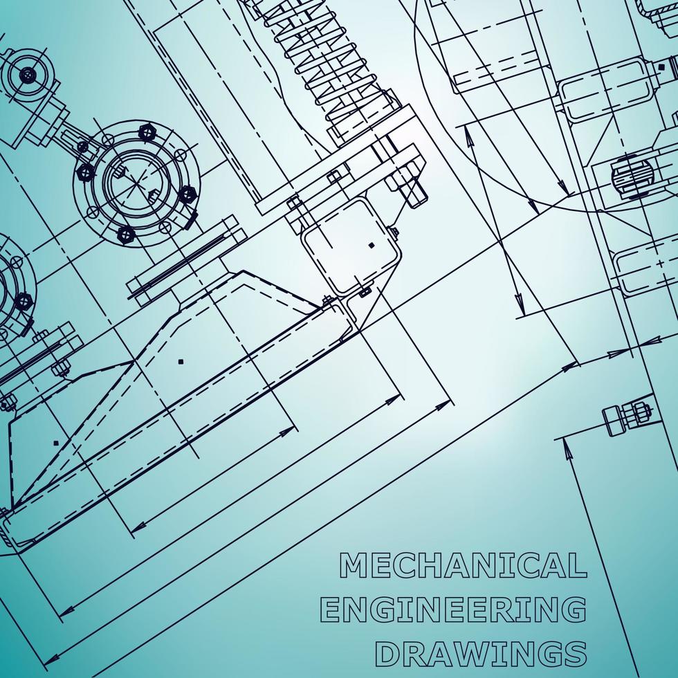 Blueprint, Sketch. Vector engineering illustration. Cover, flyer, banner, background