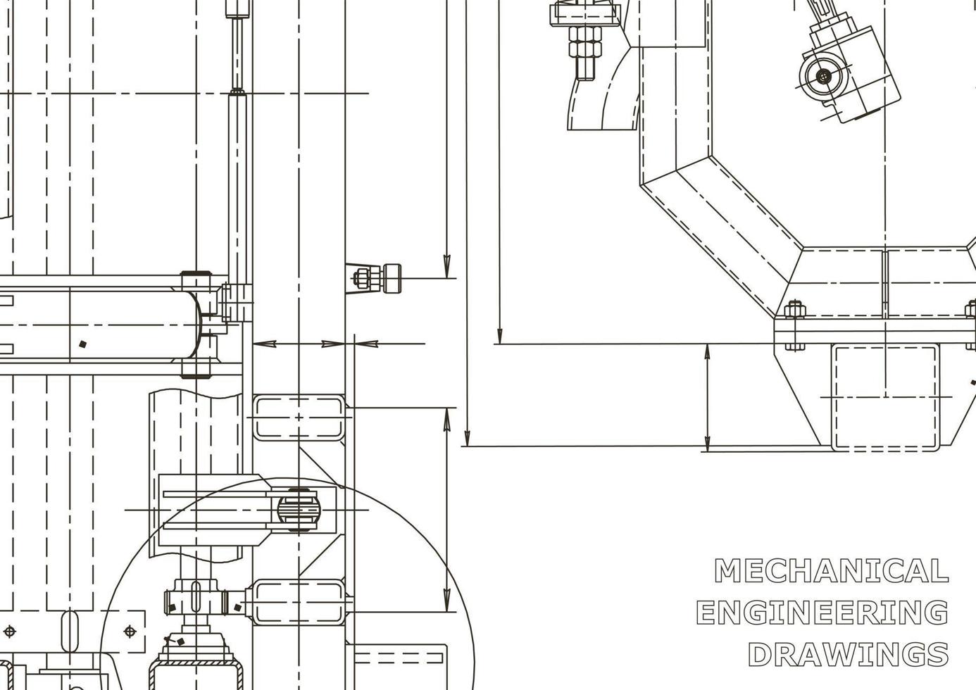 cubrir. dibujos de ingeniería de vectores. fabricación de instrumentos mecánicos. antecedentes técnicos abstractos. ilustracion tecnica vector