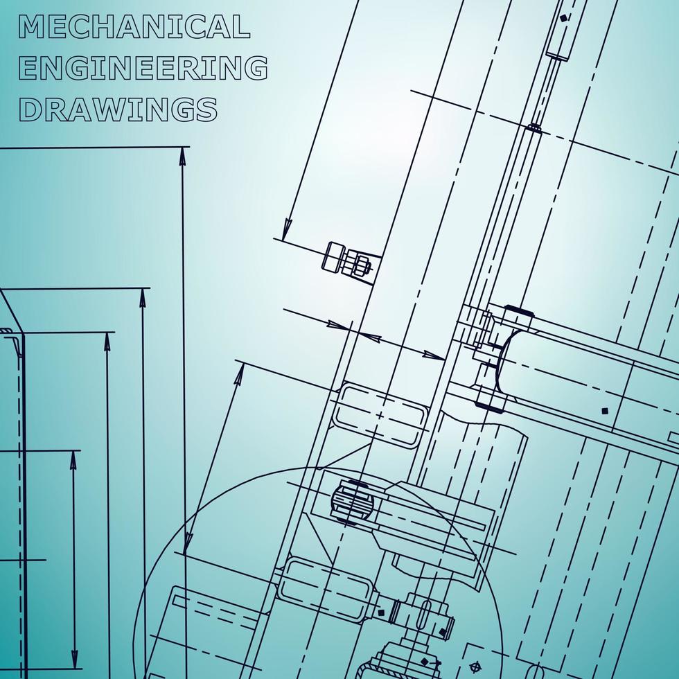 plano, bosquejo. Ilustración de ingeniería vectorial. portada, volante, pancarta, fondo vector