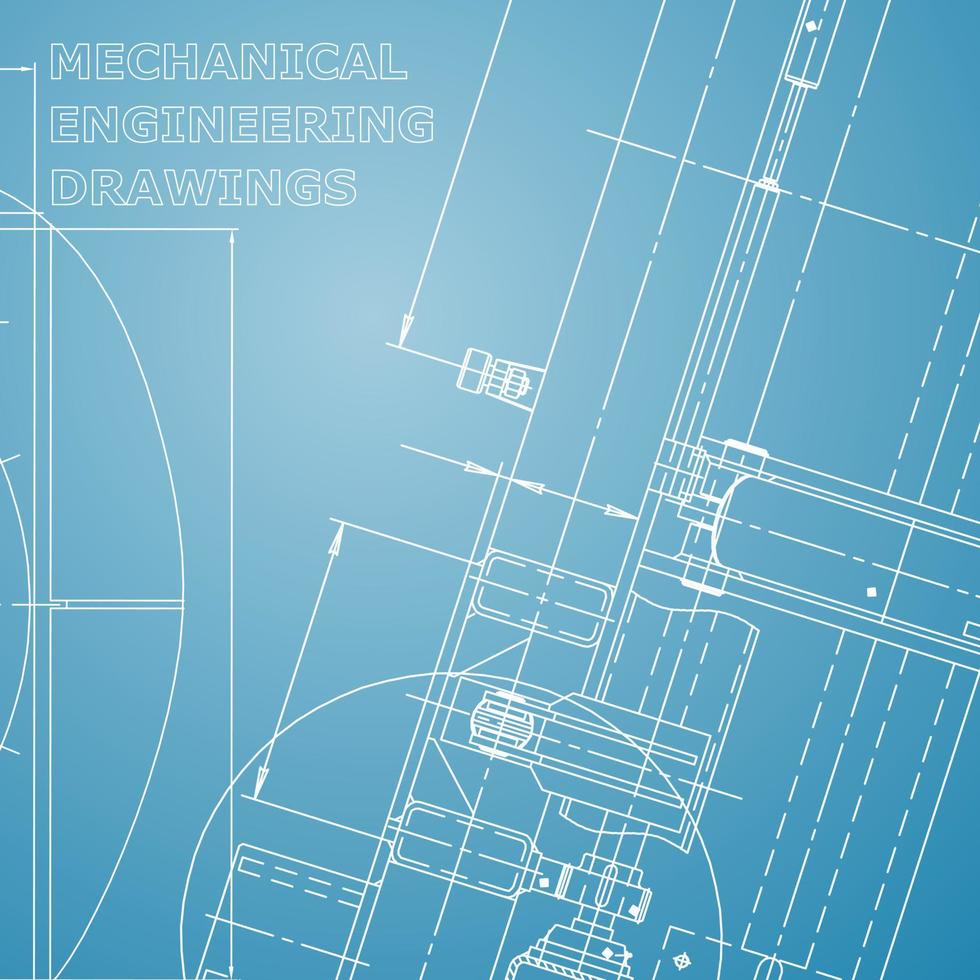 Blueprint. Vector engineering illustration. Computer aided design systems