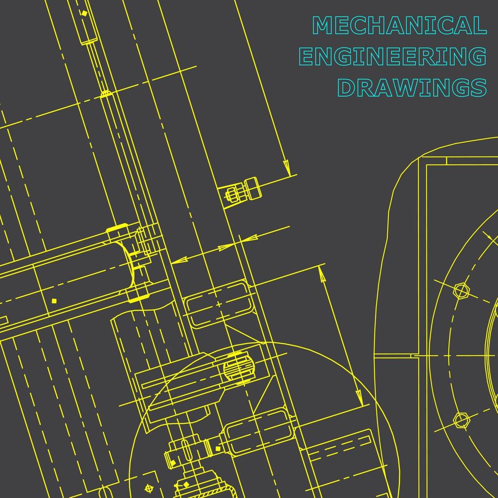 Blueprint. Vector engineering illustration. Computer aided design systems