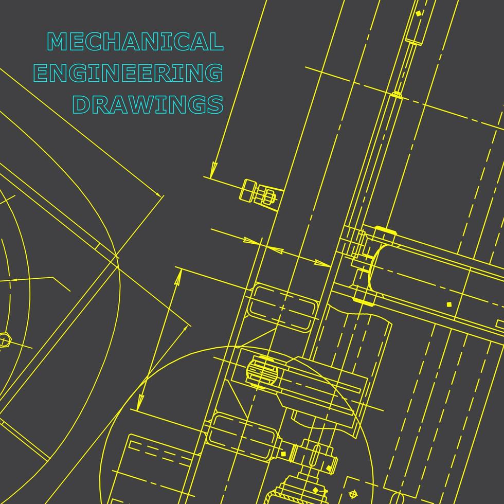 Blueprint. Vector engineering illustration. Computer aided design systems