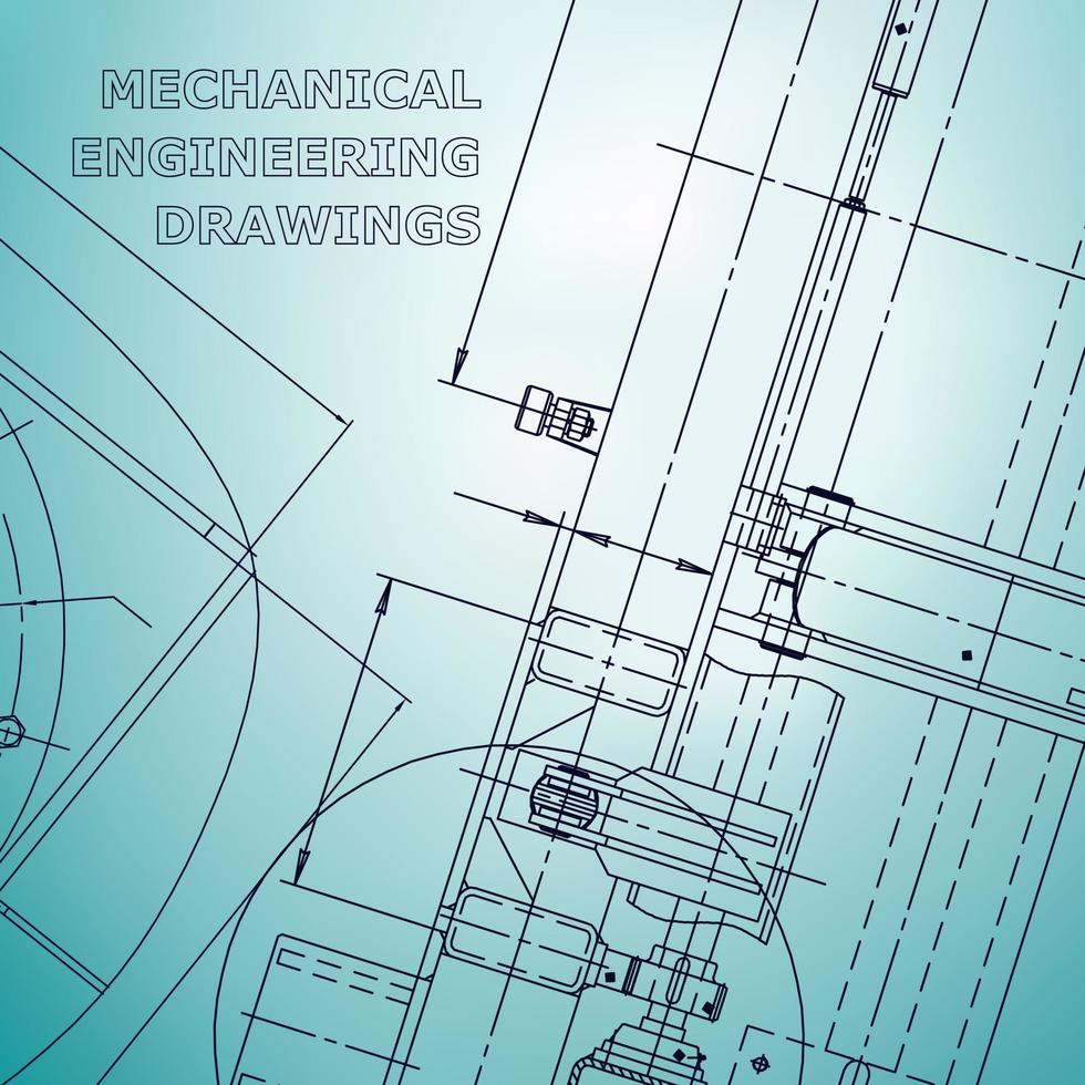 Blueprint, Sketch. Vector engineering illustration. Cover, flyer, banner, background