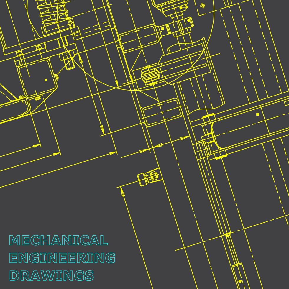 Blueprint. Vector engineering illustration. Computer aided design systems