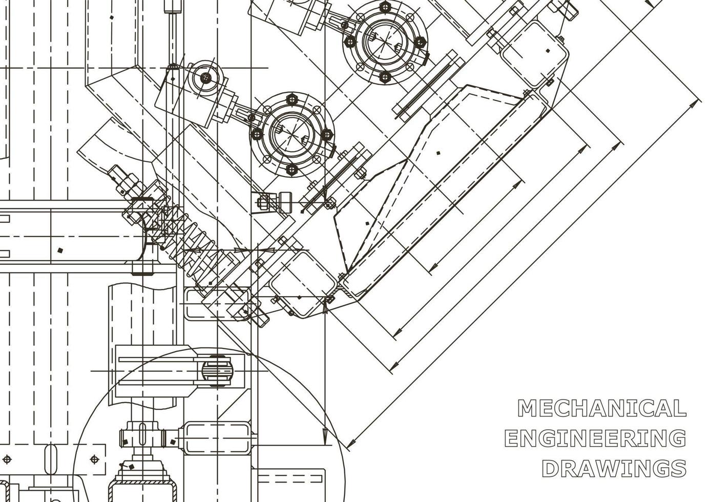 cubrir. dibujos de ingeniería de vectores. fabricación de instrumentos mecánicos. antecedentes técnicos abstractos. ilustracion tecnica vector