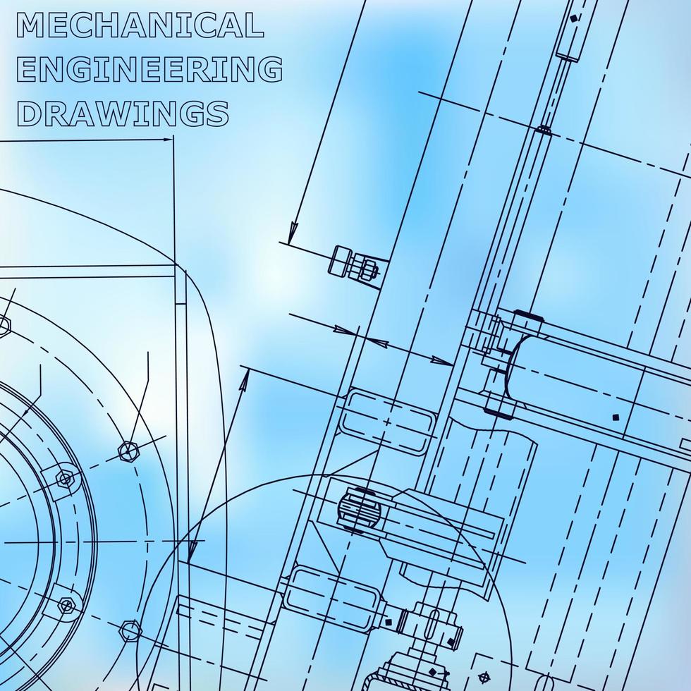 plano, bosquejo. Ilustración de ingeniería vectorial. portada, volante, pancarta, fondo vector