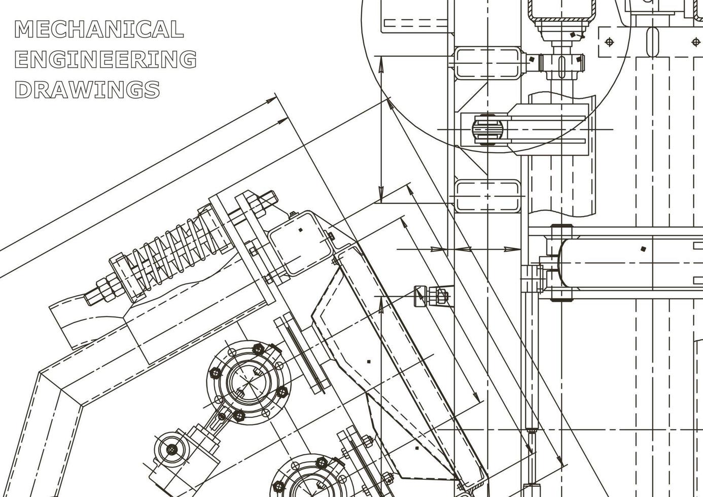 Cover. Vector engineering drawings. Mechanical instrument making. Technical abstract backgrounds. Technical illustration