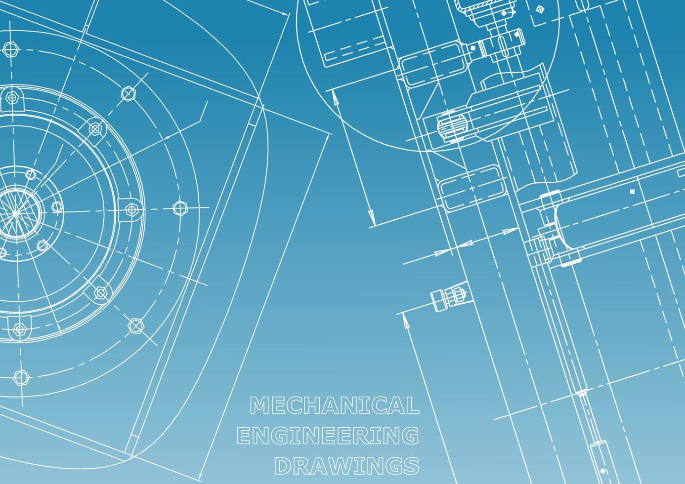 plano, bosquejo. Ilustración de ingeniería vectorial. portada, volante, pancarta, fondo vector