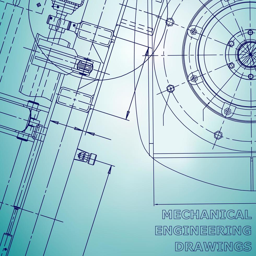 Blueprint, Sketch. Vector engineering illustration. Cover, flyer, banner, background