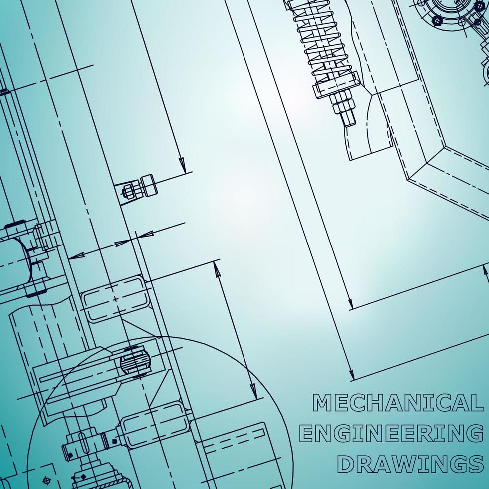 Blueprint, Sketch. Vector engineering illustration. Cover, flyer, banner, background