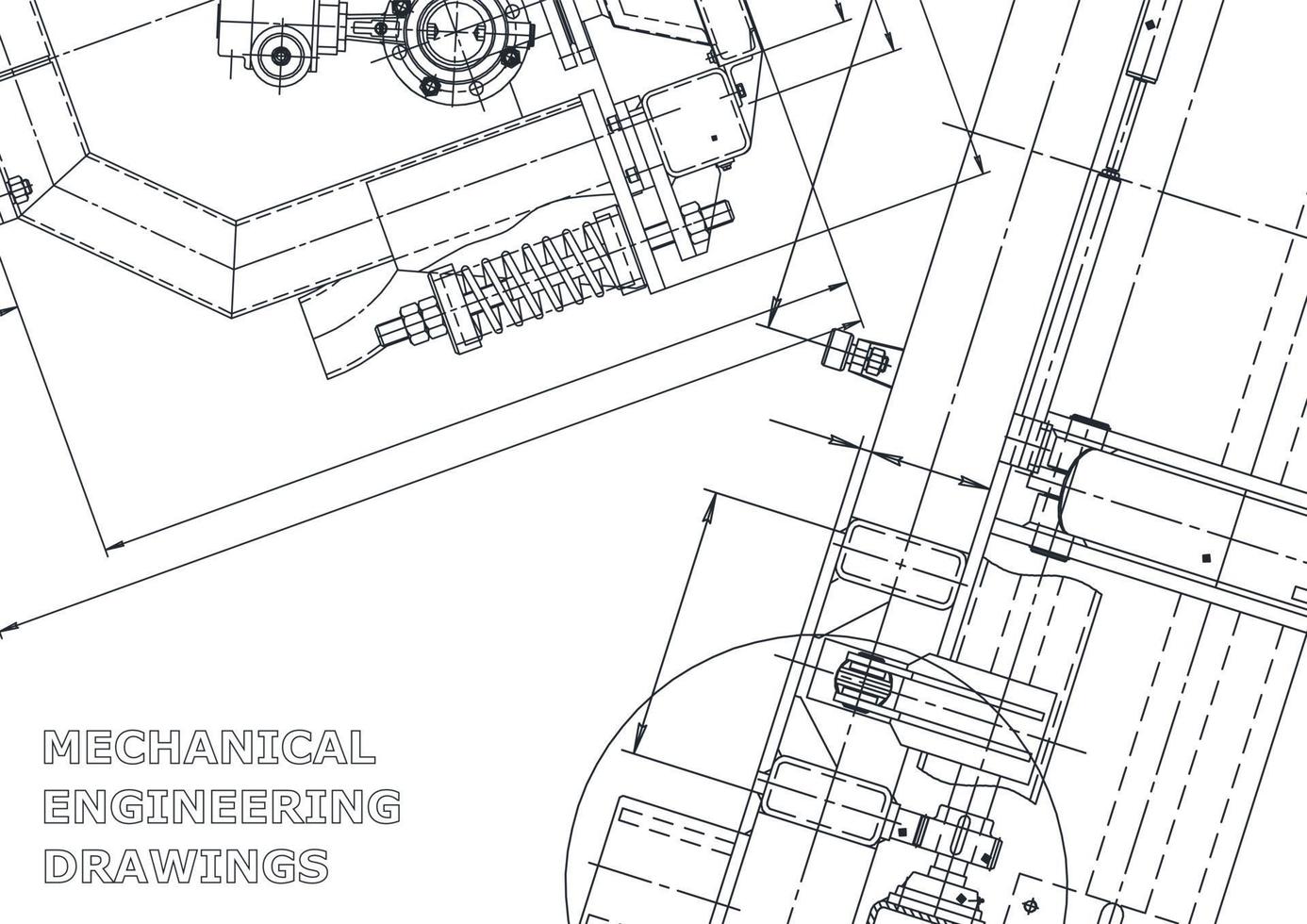 Cover. Vector engineering drawings. Mechanical instrument making. Technical abstract backgrounds. Technical illustration