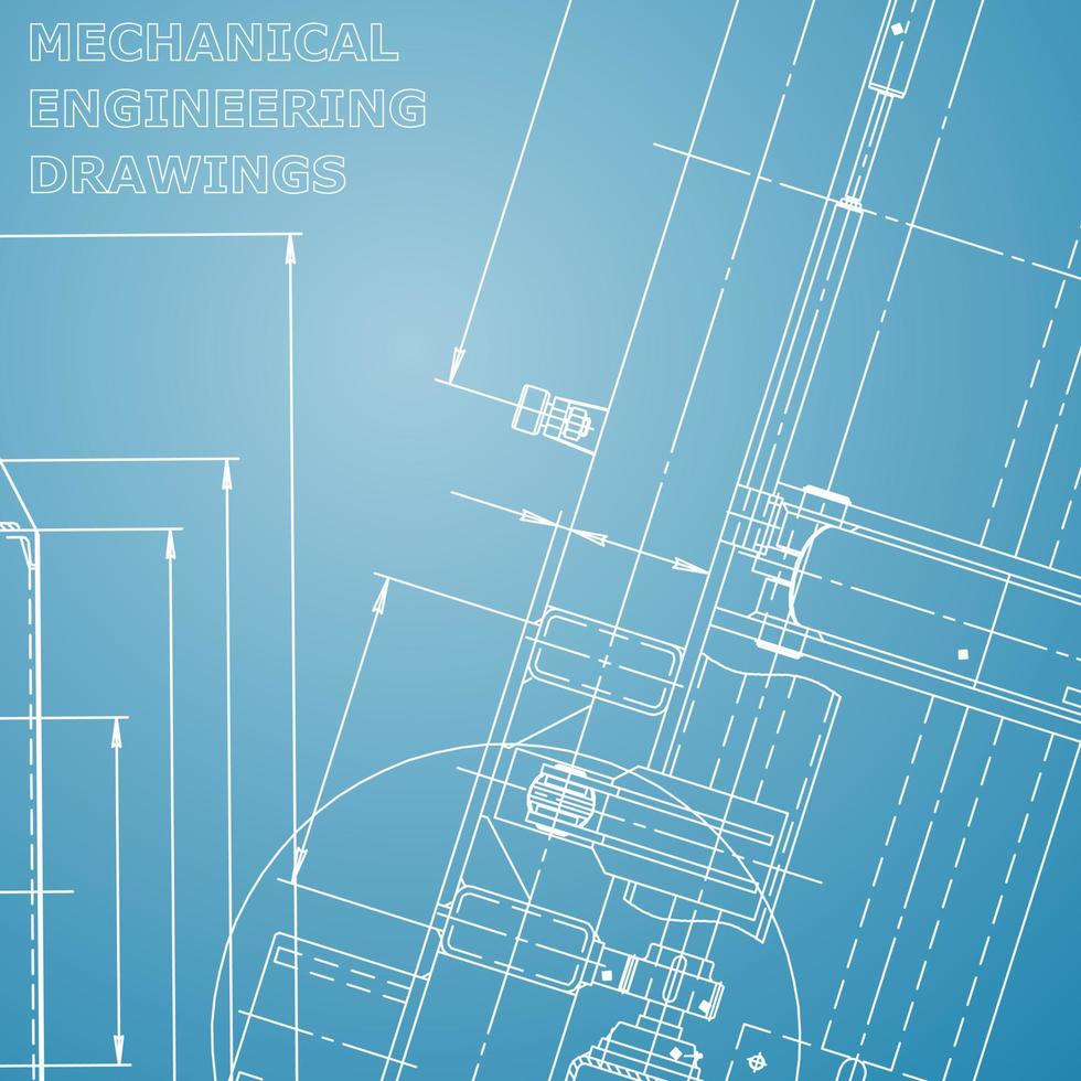 Blueprint. Vector engineering illustration. Computer aided design systems