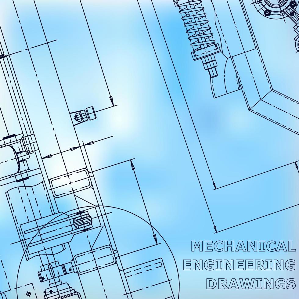 Plano. Ilustración de ingeniería vectorial. sistemas de diseño asistido por computadora vector