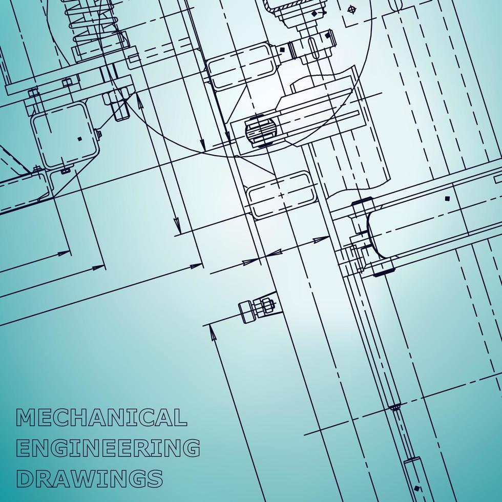 Blueprint, Sketch. Vector engineering illustration. Cover, flyer, banner, background