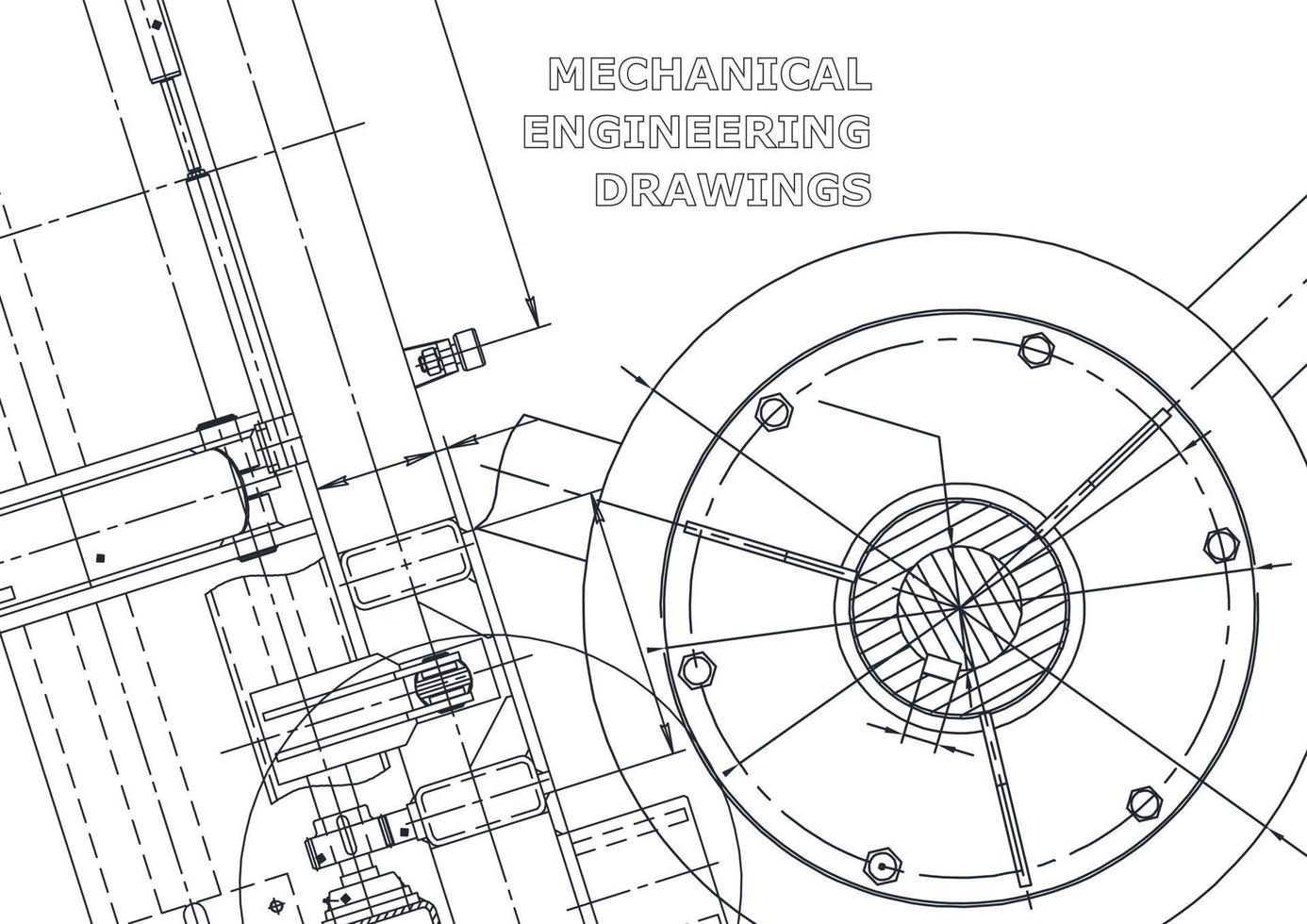 Cover. Vector engineering drawings. Mechanical instrument making. Technical abstract backgrounds. Technical illustration