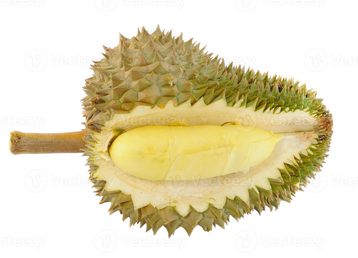 Rey de las frutas, Durian aislado sobre fondo blanco. foto