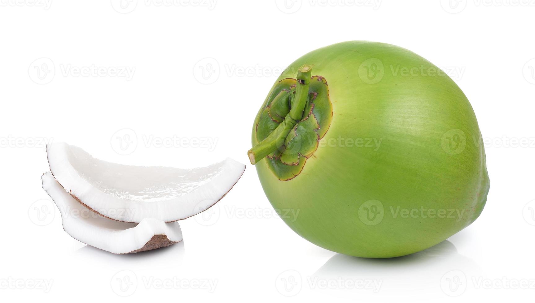 coconuts on white background photo