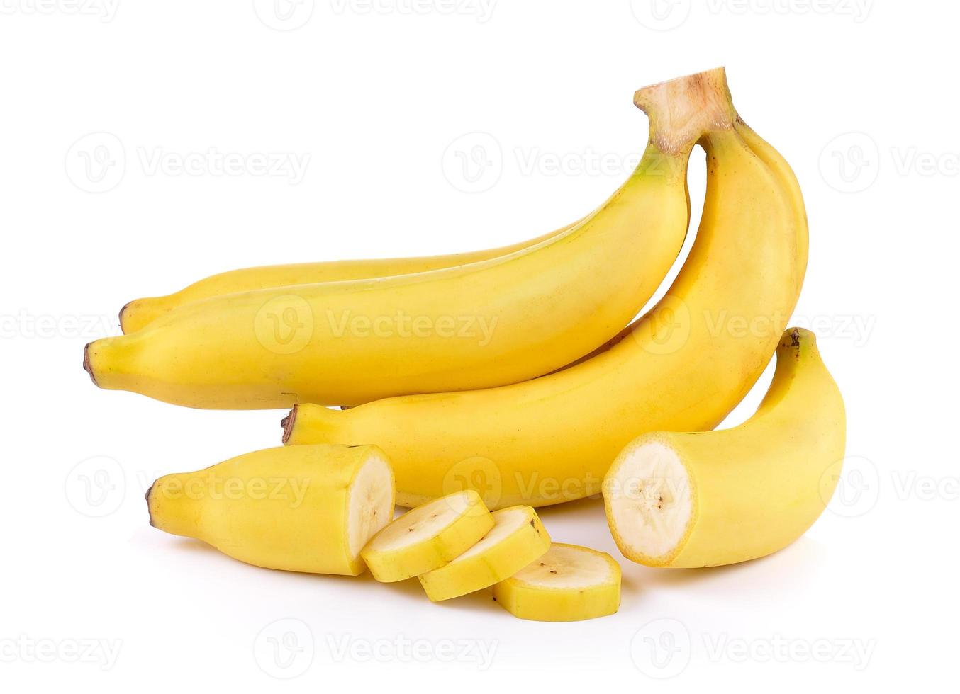bananas on white background photo