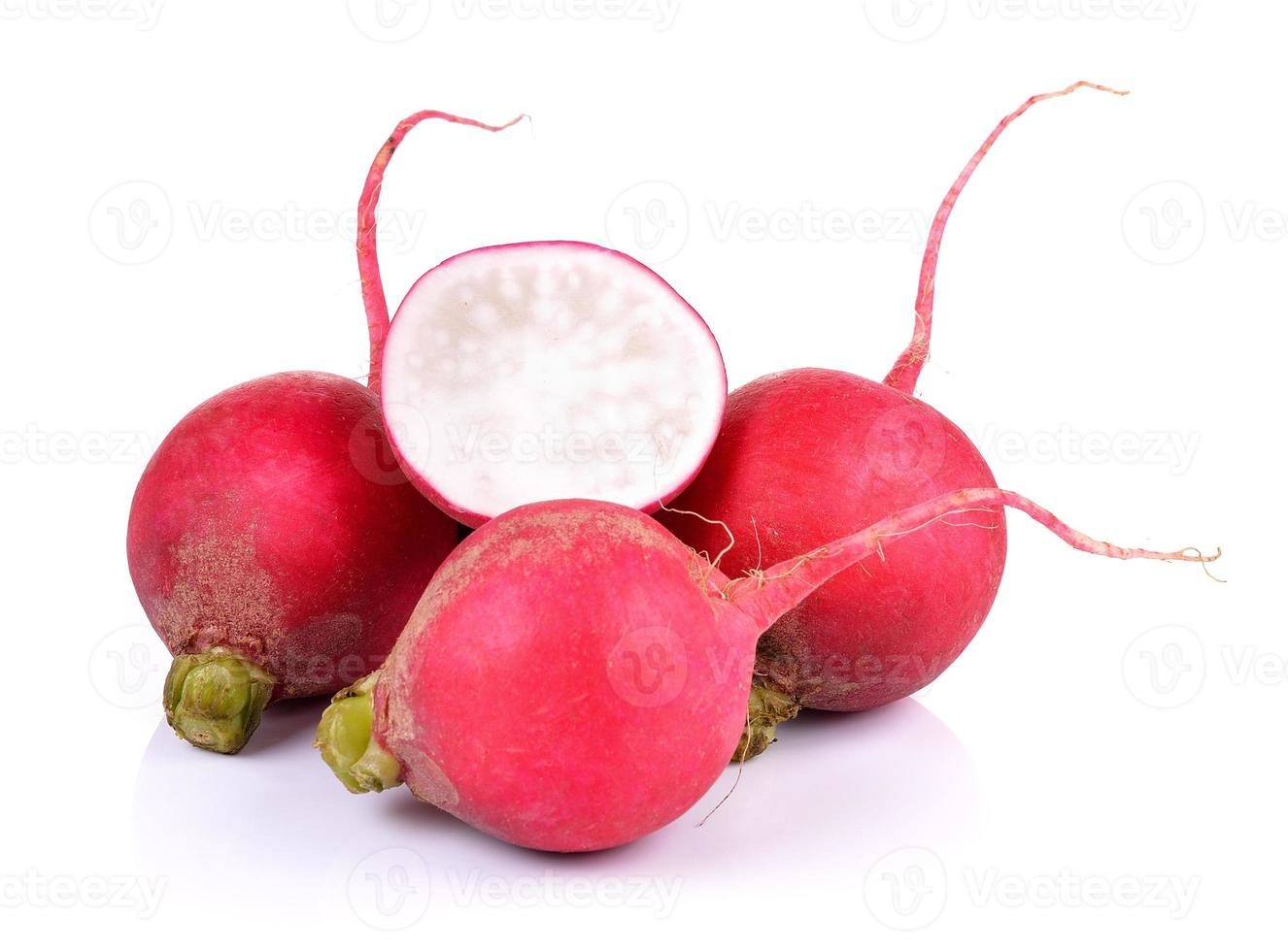 Small radish isolated on white background photo