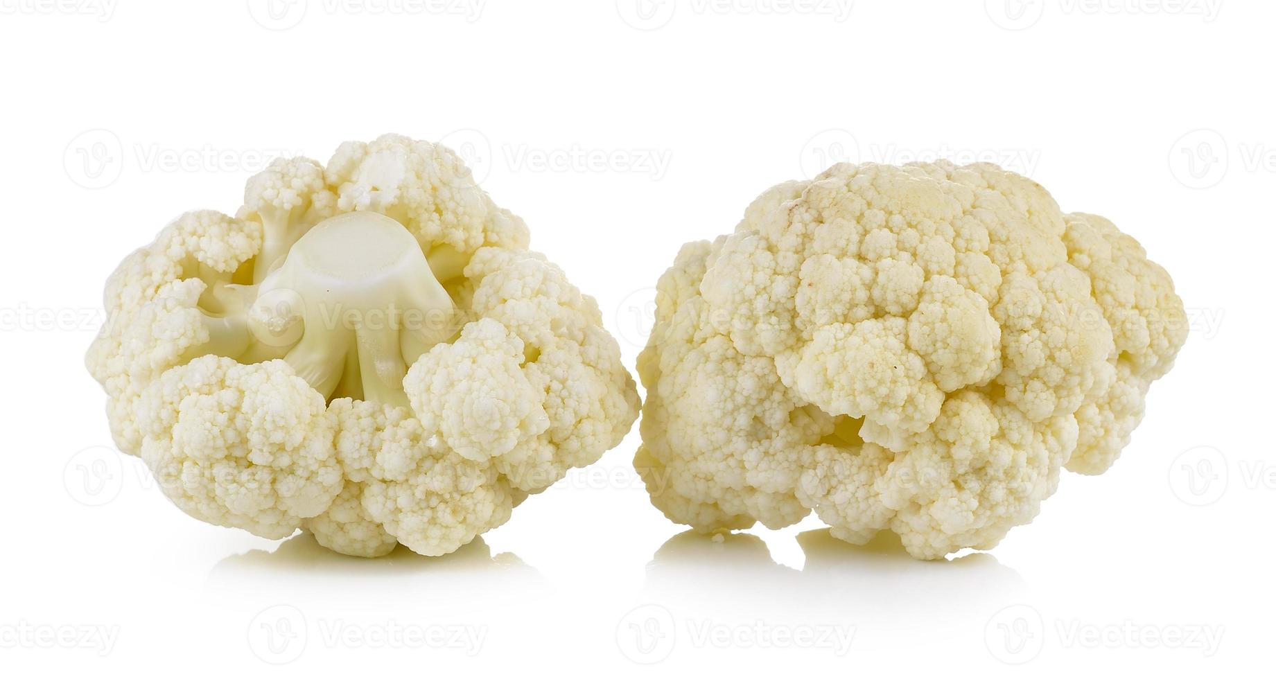 fresh cauliflower on white background photo