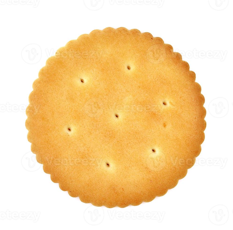 Cracker isolated on  over white background photo