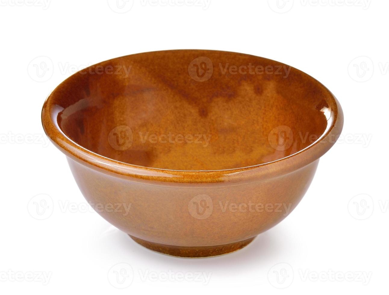 Empty bowl isolated on a white background photo