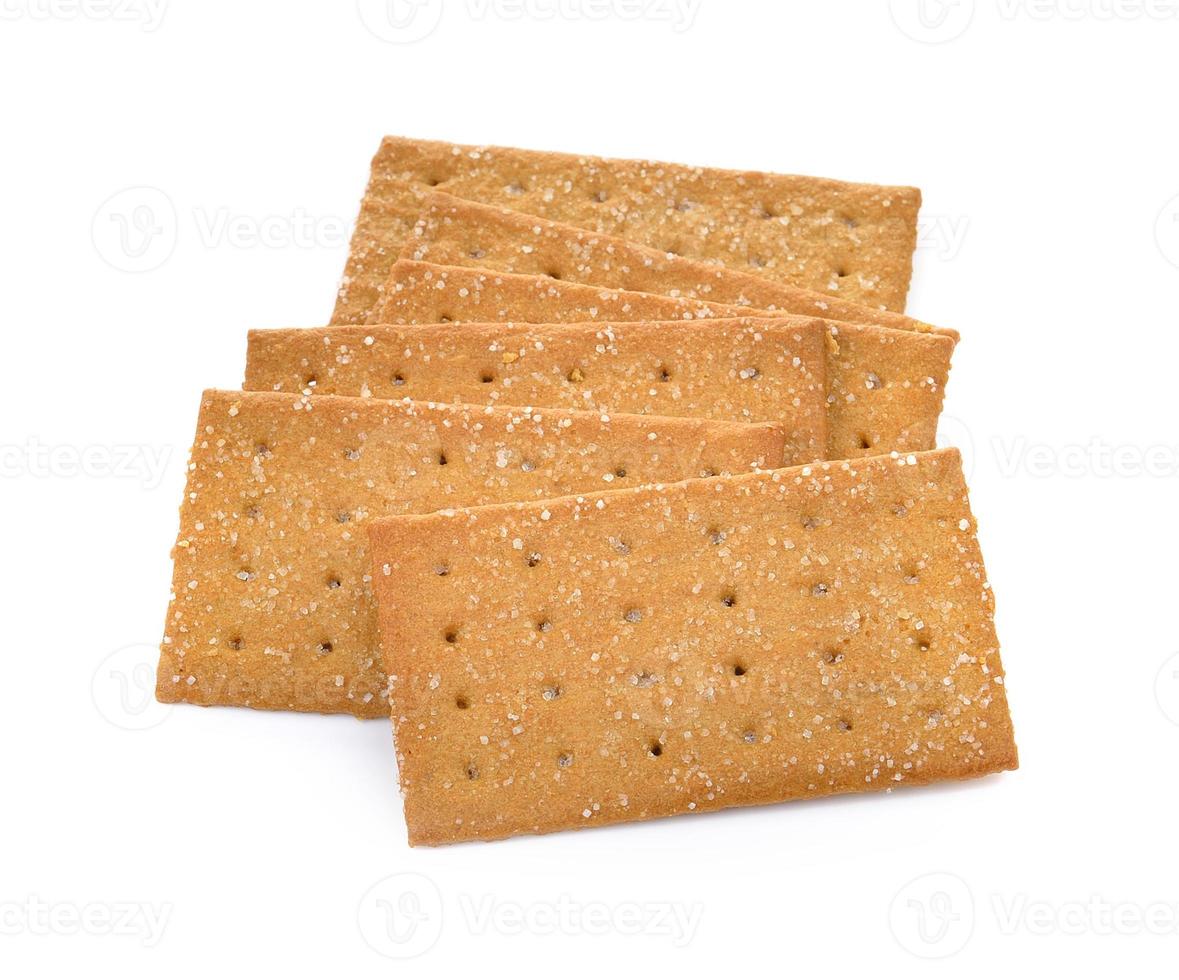 Cracker isolated on over white background photo