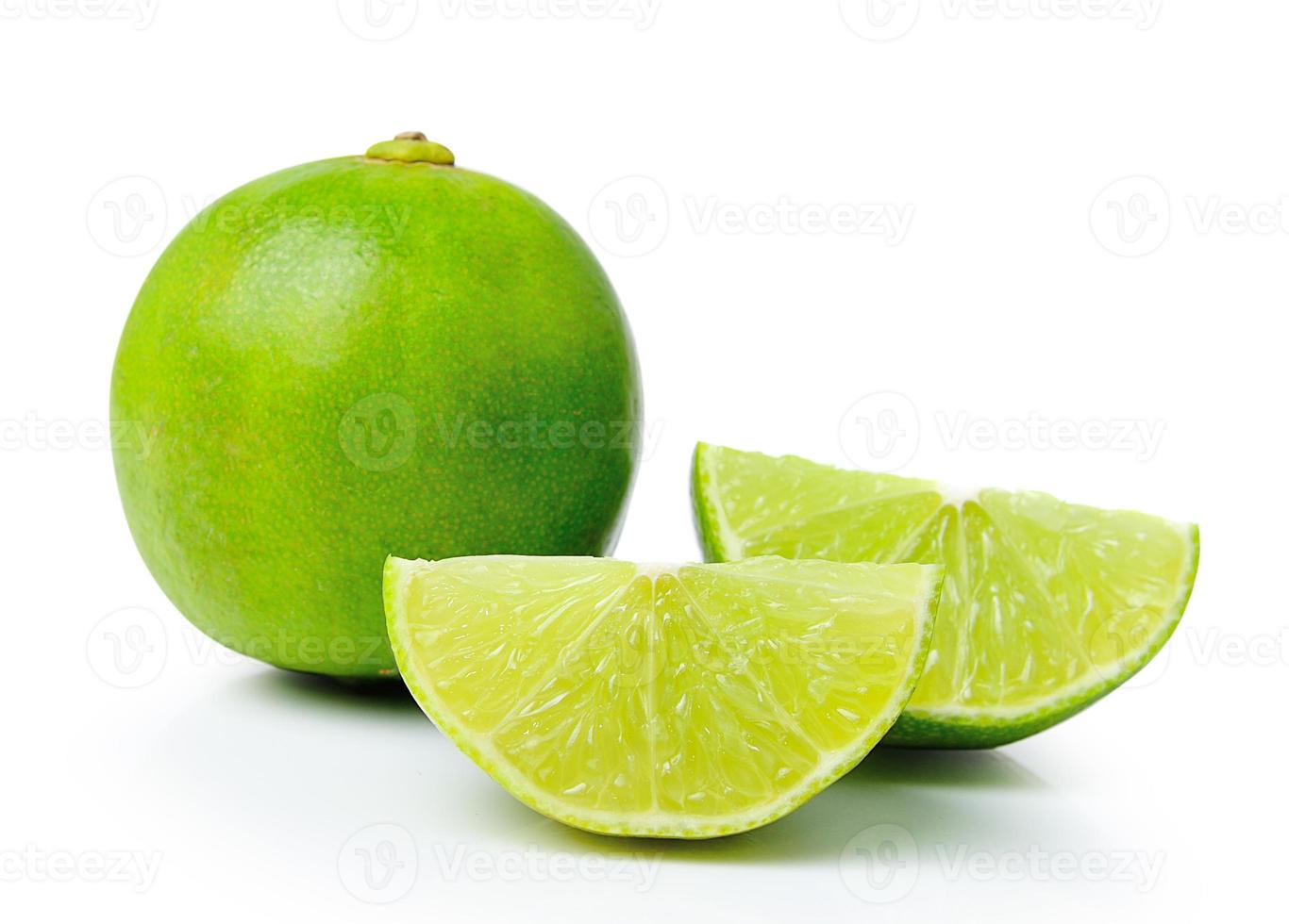 Fresh lime Isolated on white photo