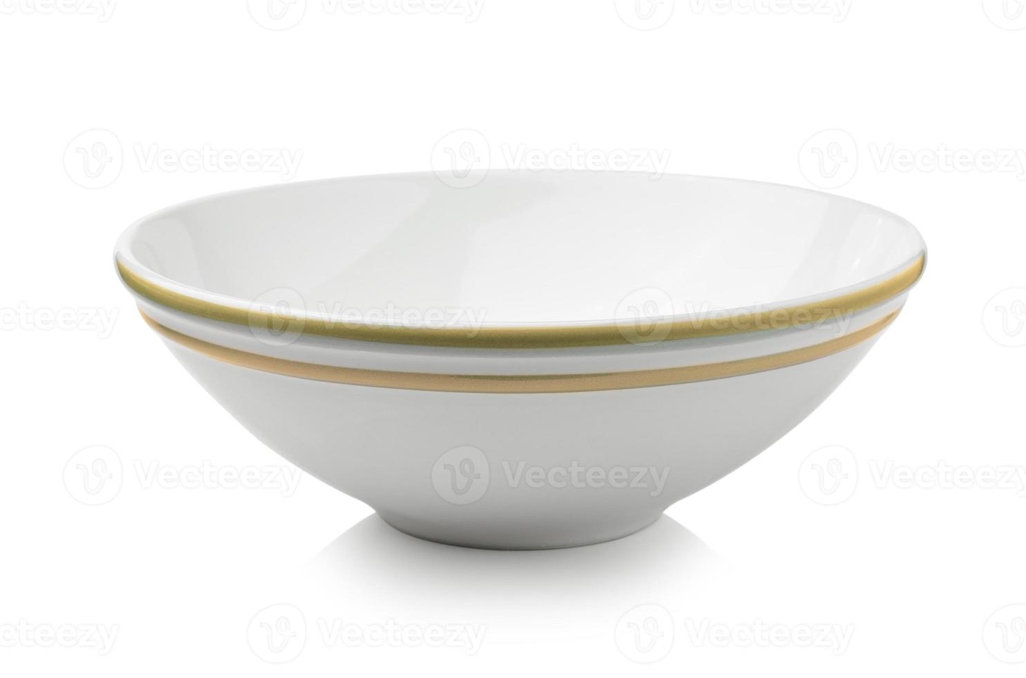 ceramic bowl isolated on white background photo