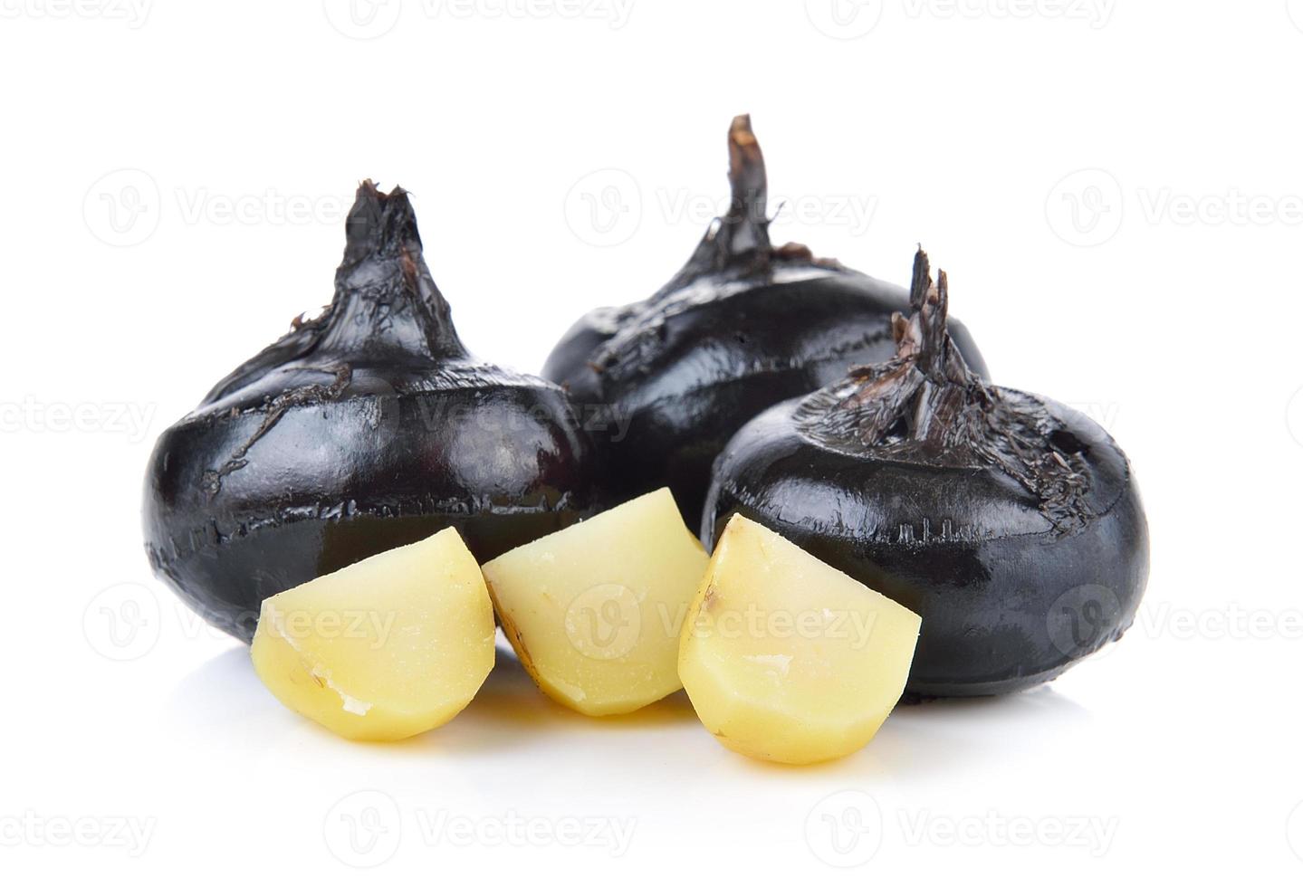 Waterchestnuts on white background photo