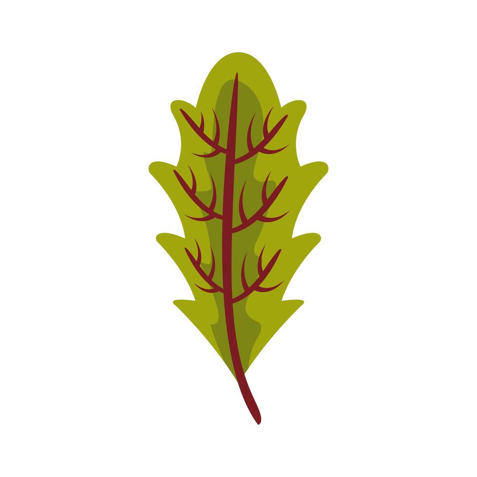 icono de estilo plano de hoja lobulada de otoño vector