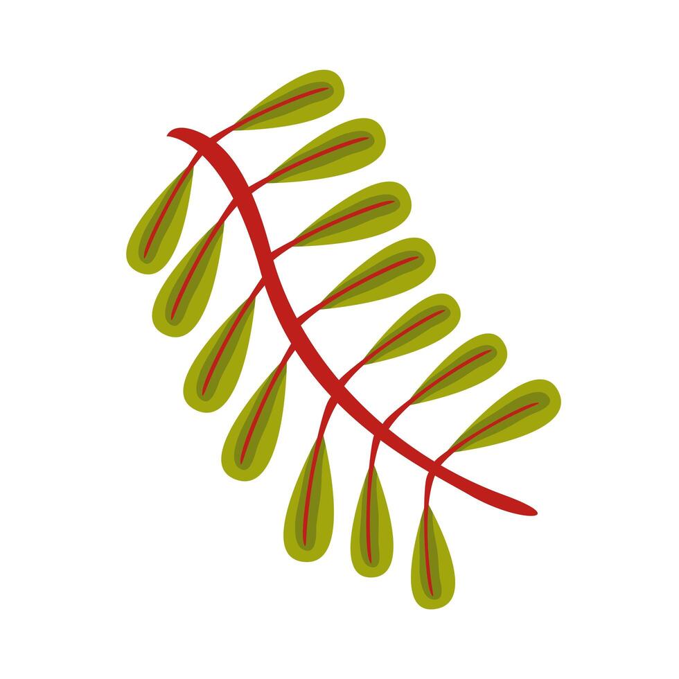 icono de estilo plano de hoja pinnada de otoño vector