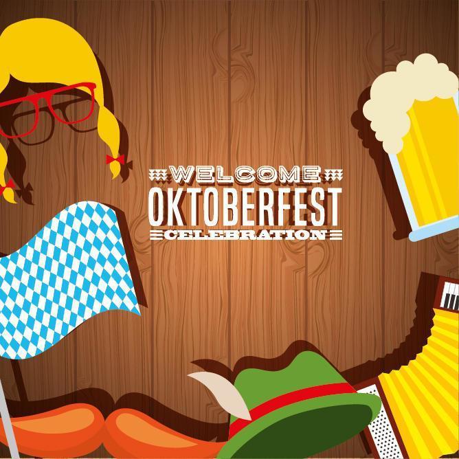 ilustración de celebración de oktoberfest, diseño de festival de cerveza vector