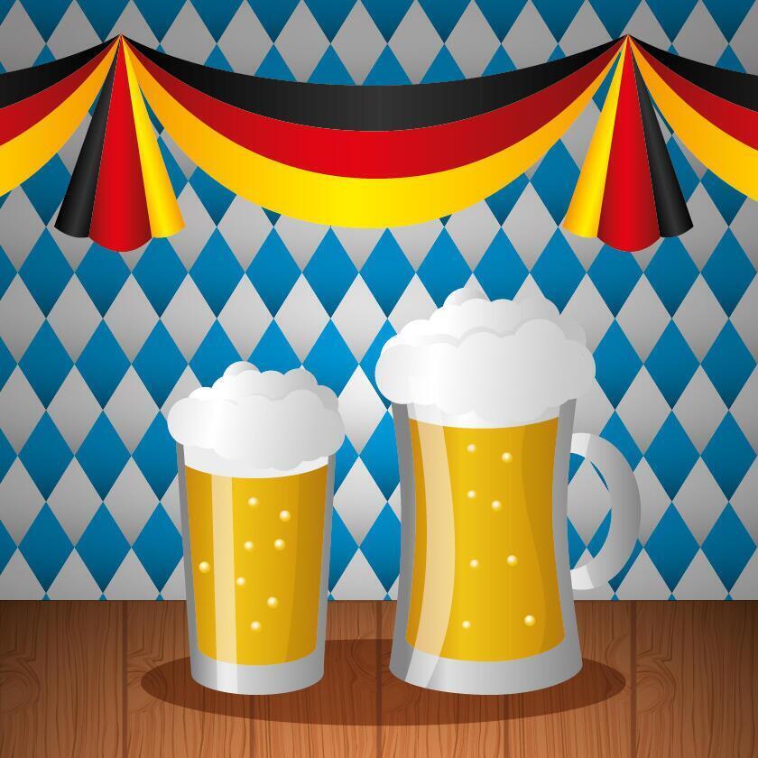 ilustración de celebración de oktoberfest, diseño de festival de cerveza vector