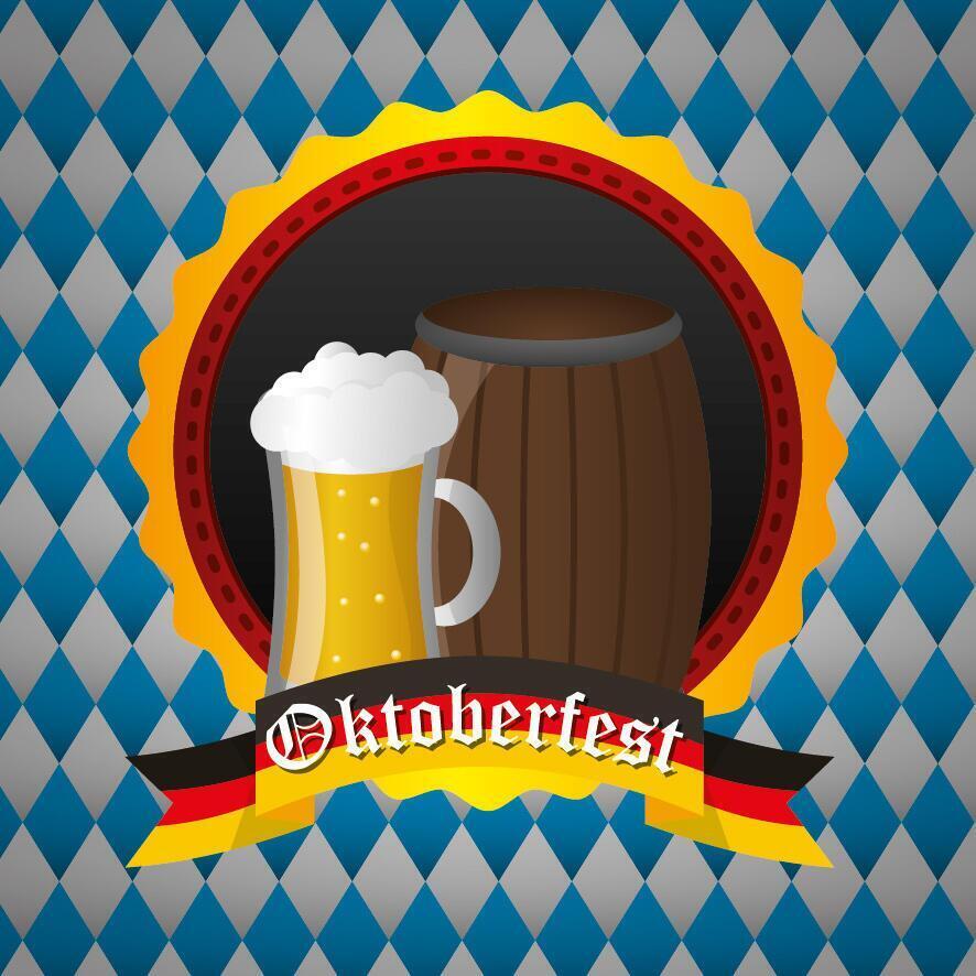 ilustración de celebración de oktoberfest, diseño de festival de cerveza vector