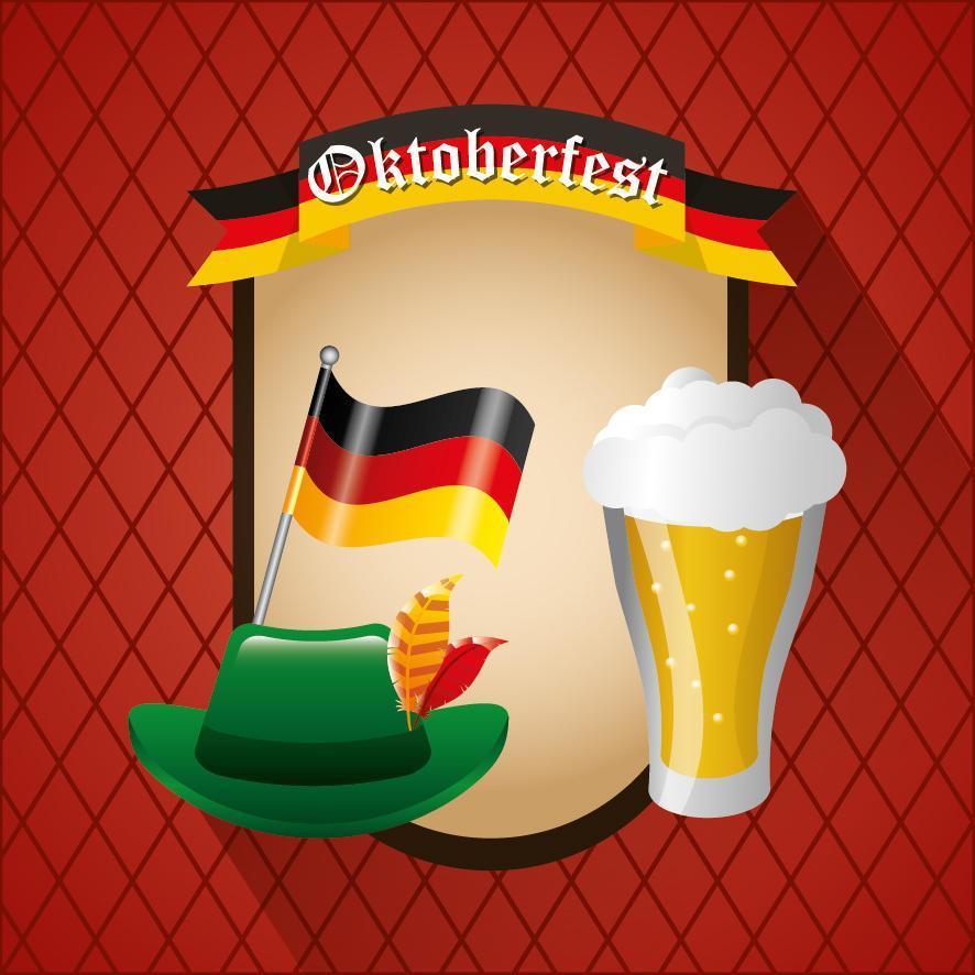 ilustración de celebración de oktoberfest, diseño de festival de cerveza vector