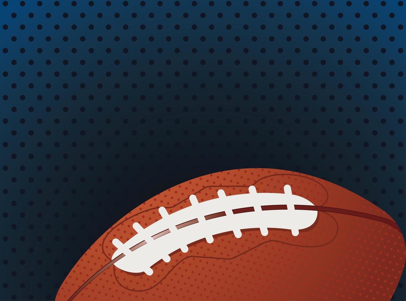 football american sport equipment in dotted background vector