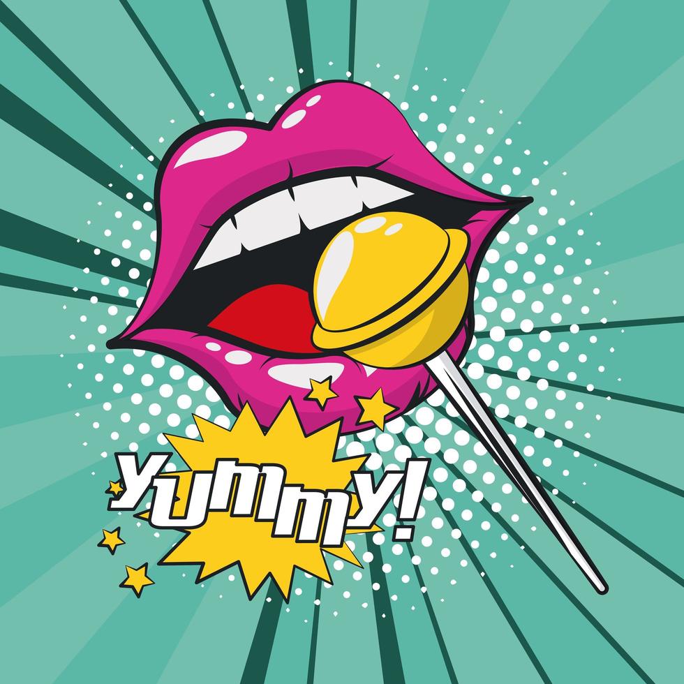 Pop art vibrant retro card background vector