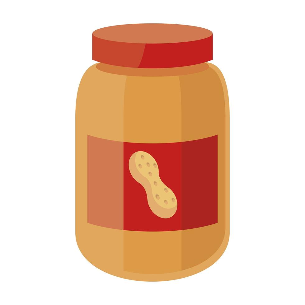 sweet peanut butter in pot vector