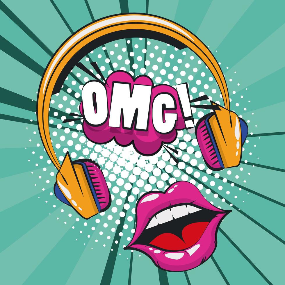 Pop art vibrant retro card background vector