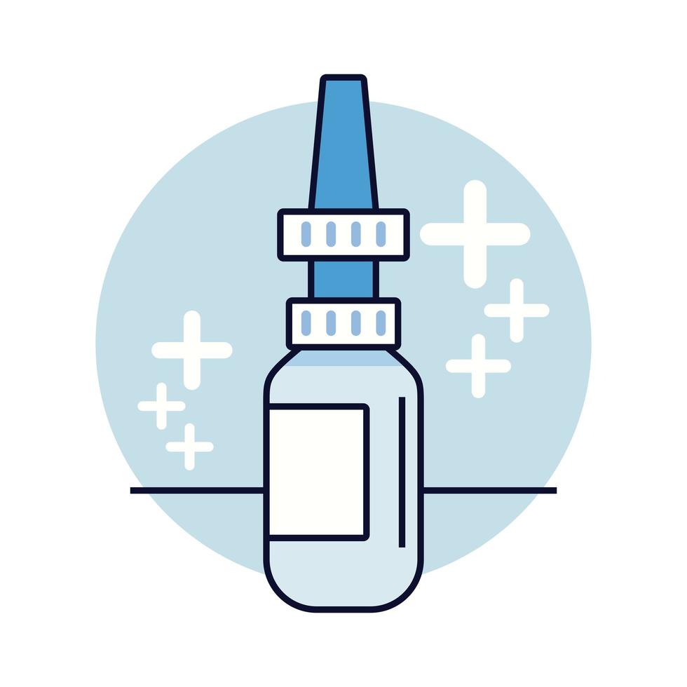droper medicine bottle health icon vector