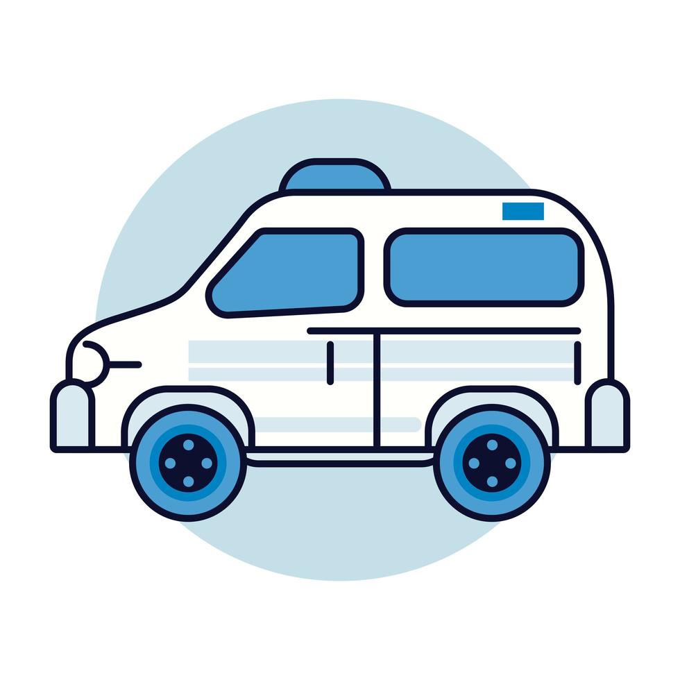 ambulancia, automóvil, vehículo, salud, icono vector