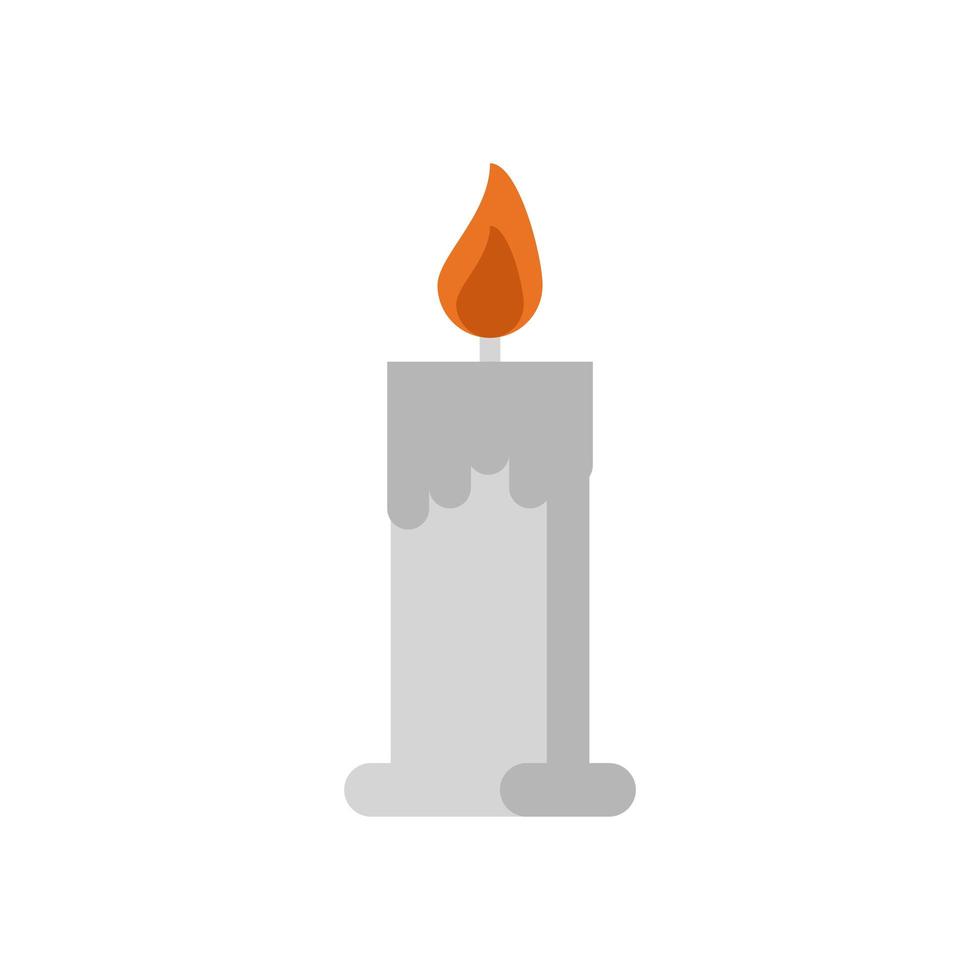 halloween candle flat style icon vector