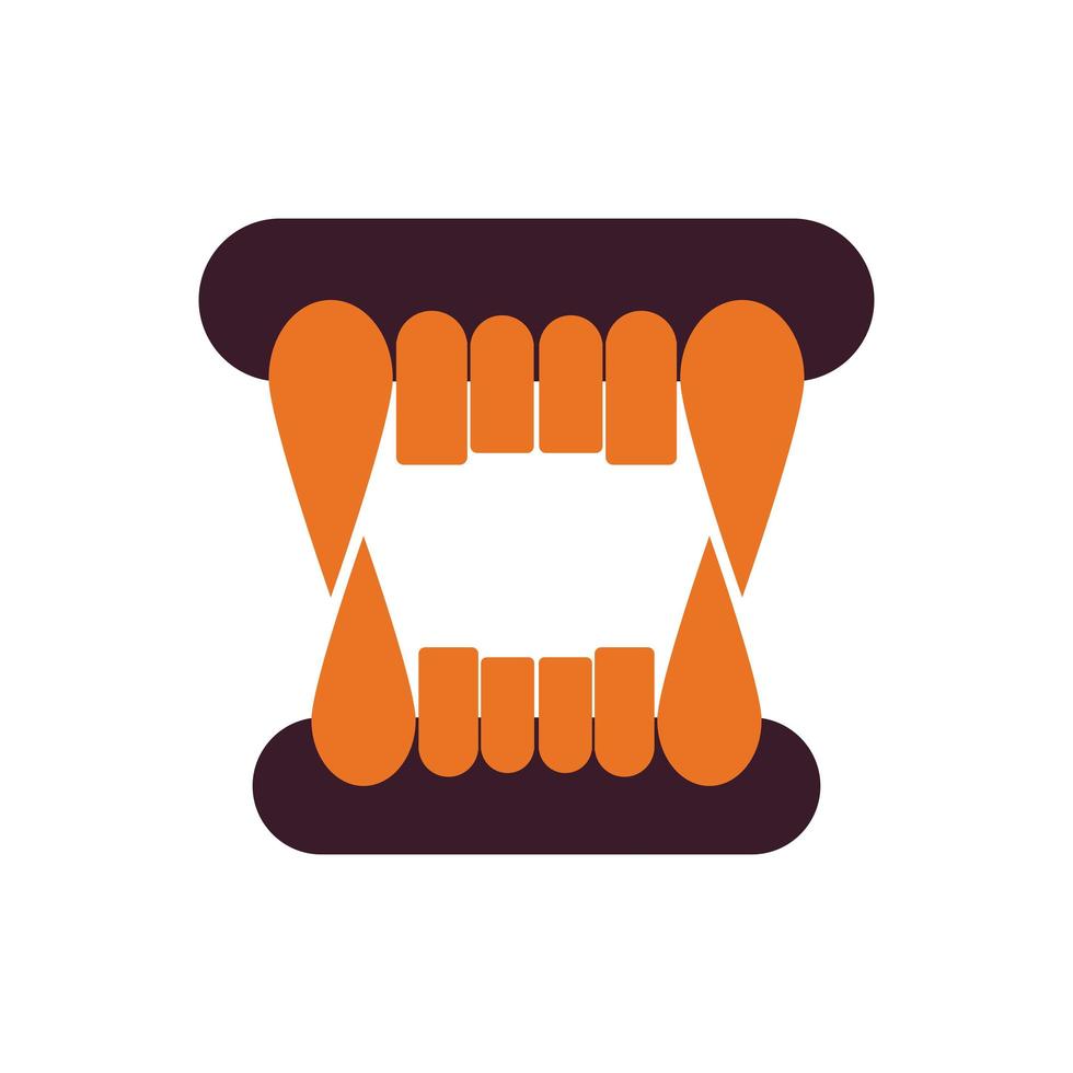 dracula mouth halloween flat style icon vector