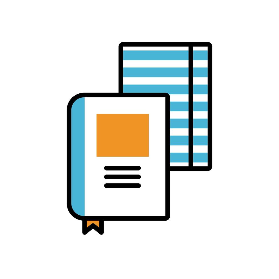 text book fill style icon vector